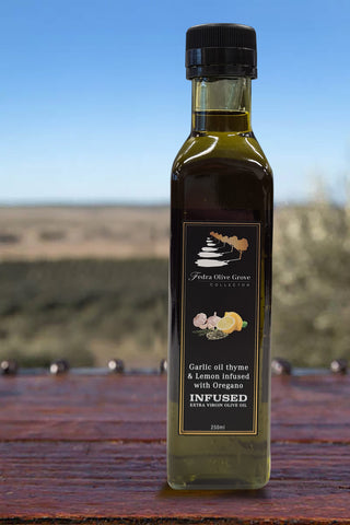 Olive Oil infused with Garlic, Thyme, Lemon & Oregano